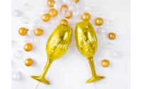 Partydeco Folienballon Glass Gold