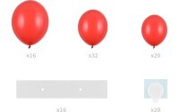 Partydeco Luftballon Herz Rot, 166 x 160 cm, 68 Ballons