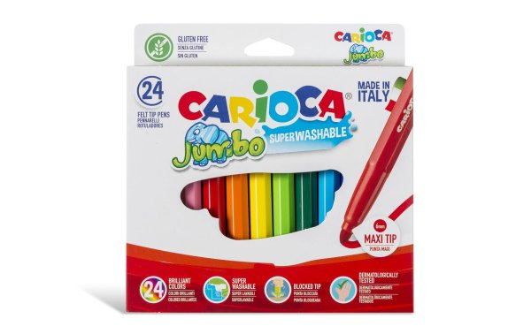 Carioca Jumbo Box 24 Stück, Mehrfarbig