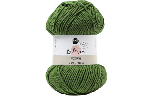 lalana Wolle Comfort 100 g, Olivgrün