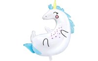 Partydeco Folienballon Unicorn Blau/Weiss