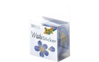 Folia Sticker auf Rolle Washi Blüten, Blau, 200 Sticker