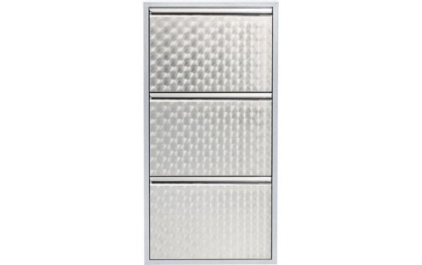 Kare Schuhschrank  Caruso 100 x 50 cm, Silber