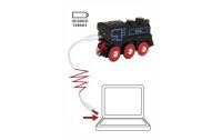 BRIO Eisenbahn Schwarze Akku-Lok mit Mini-USB