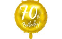 Partydeco Folienballon 70th Birthday Gold/Weiss