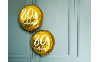 Partydeco Folienballon 80th Birthday Gold/Weiss