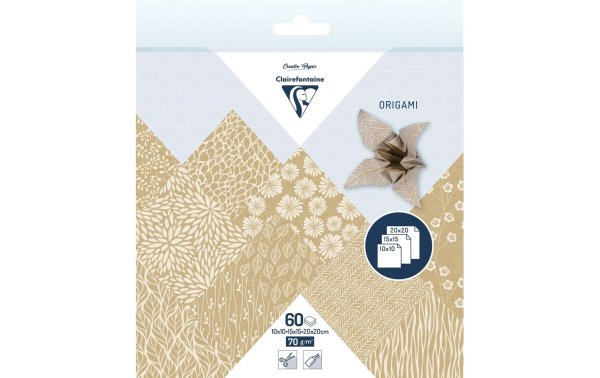 Clairefontaine Bastelpapier Origami Floral 70 g/m², 60 Blatt