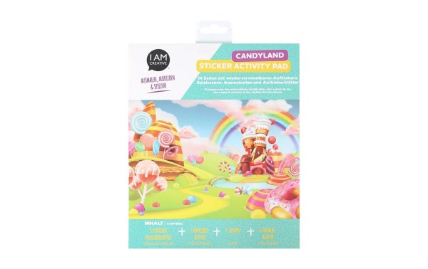 I AM CREATIVE Stickerbuch Activity Set Candyland 14-teilig