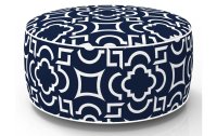 Dameco Pouf Outdoor, aufblasbar, Schwarz/Weiss