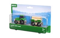 BRIO BRIO World Traktor mit Holz-Anhänger