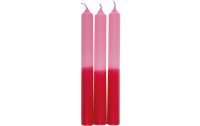 G. Wurm Stabkerze mit Farbverlauf 20 cm, Rosa/Rot, 3...