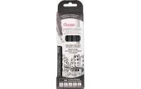 pentel Fineliner Pigment Fine Schwarz, 5er Set