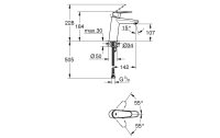 GROHE Lavaboarmatur Eurodisc Cosmopolitan M, 1/2", Chrom