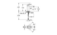 GROHE Lavaboarmatur Eurocube M-Size 1/2", Chrom