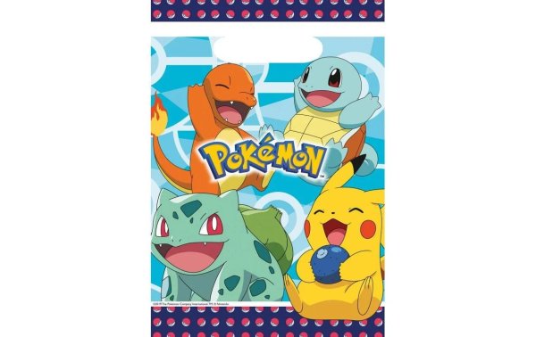 Amscan Geschenktasche Pokémon 8 Stück, 30.5 x 18 x 0.5 cm