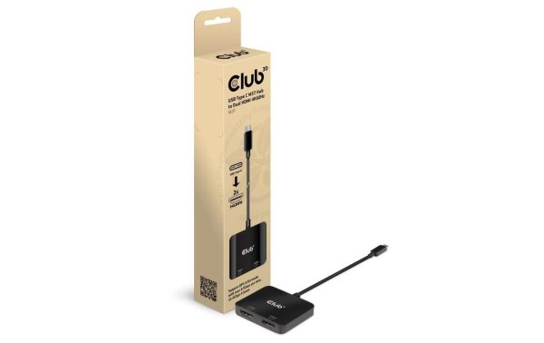 Club 3D USB Typ-C MST Hub auf Dual HDMI 4K60Hz Splitter
