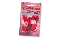 Folia Knöpfe-Mix Ton in Ton, Rot