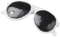 HobbyFun Mini-Utensilien Sonnenbrille 2 Stück, Weiss