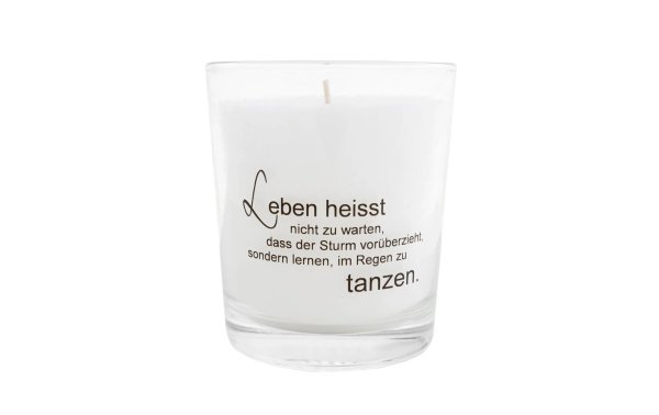 Herzog Kerzen AG Kerze im Glas Leben heisst nicht zu warten 11 x 9.5 cm