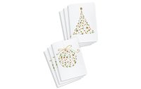 ABC Weihnachtskarte Tannenbaum und Kugel 11.7 x 17.3 cm,...