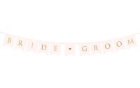 Partydeco Girlande Bride Groom 1.55 m, Gold/Hellrosa