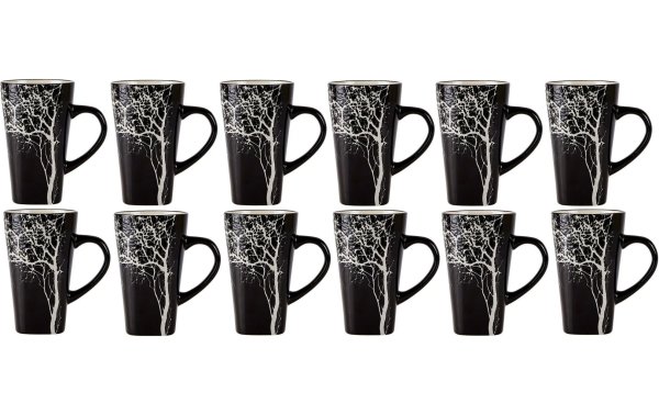 Villa Collection Kaffeetasse Hela 500 ml, 12 Stück, Schwarz