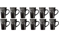 Villa Collection Kaffeetasse Hela 500 ml, 12 Stück, Schwarz