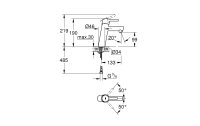 GROHE Lavaboarmatur Concetto M-Size 1/2", Chrom