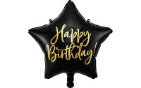 Partydeco Folienballon Happy Birthday Gold/Schwarz