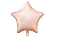 Partydeco Folienballon Happy Birthday Rosa