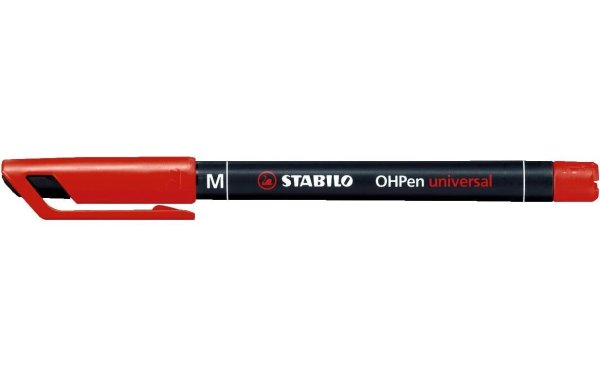 STABILO Folienstift OHPen universal M permanent 10 Stück, Rot