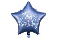 Partydeco Folienballon Happy Birthday Blau