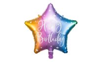 Partydeco Folienballon Happy Birthday Mehrfarbig