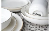 FURBER Tasse 400 ml, 6 Stück, Weiss/Gold