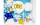 Partydeco Folienballon Number 1 Blau/Gold