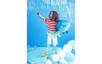 Partydeco Folienballon Shark Blau