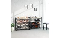 Songmics Schuhregal 92.2 x 163.5 cm, Schwarz