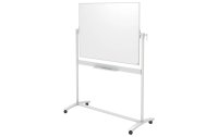 Nobo Mobiles Whiteboard Stahl 90 cm x 120 cm, Silber/Weiss