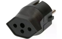 Max Hauri Fixadapter Schuko auf T13, Schwarz