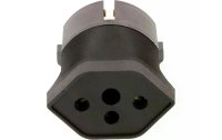 Max Hauri Fixadapter Schuko auf T13, Schwarz