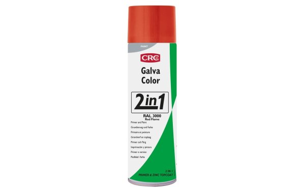 CRC Farb-Schutzlack GalvaColor 2in1, 3000 Feuerrot 500 ml