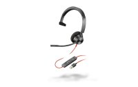 Poly Headset Blackwire 3310 MS USB-A, Schwarz