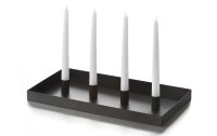balthasar Kerzenständer Tablett Schwarz, 42 cm