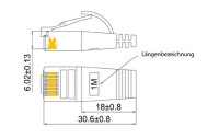 SLIM Slimpatchkabel  Cat 6, STP, 0.25 m, Weiss