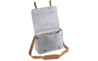 Mantona Kameratasche Messenger Grau/Braun