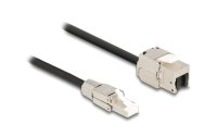 Delock Patchkabel RJ45 zu Keystone Cat 6A, S/FTP, 3 m