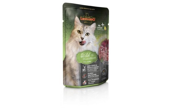 Leonardo Cat Food Nassfutter Wild & Heidelbeeren, 85 g