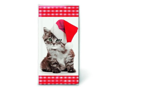 Paper + Design Taschentücher Santa kitty 1 Päckchen à 10 Taschentücher