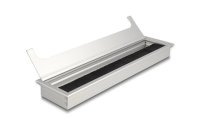 Delock Einbaurahmen für Tisch mit Bürste 300x80x28mm, Silber