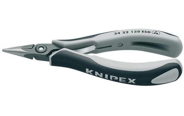 Knipex Präzisions-Elektronik-Greifzange 135 mm flach-runde Backen